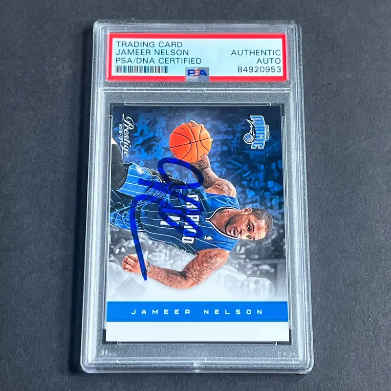 2012 Panini America #104 Jameer Nelson Signed Card AUTO PSA Slabbed Magic