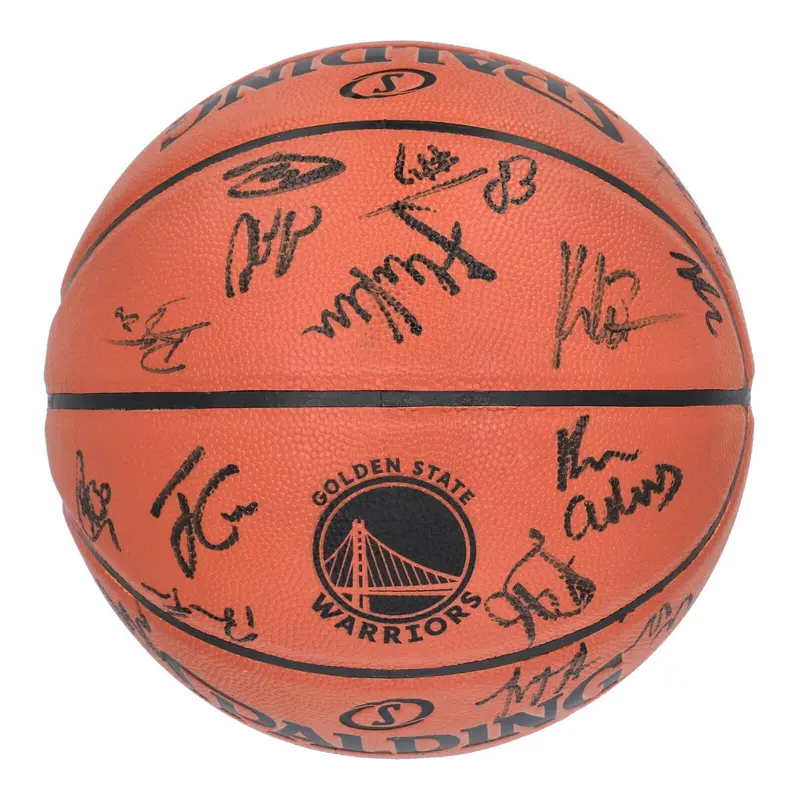 2020-21 Golden State Warriors Team Signed Basketball Stephen Curry PSA DNA COA