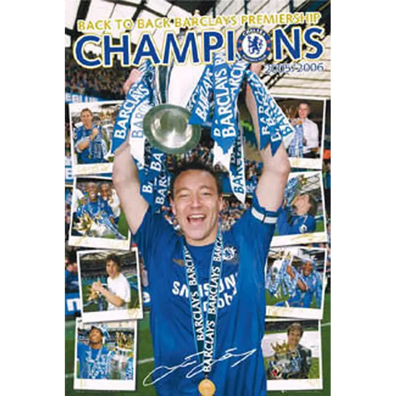 Chelsea FC EPL Champions 2006 "Signatures" Commemorative Poster - GB Posters