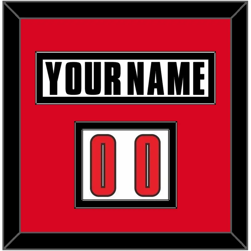 Canada Mens Hockey Nameplate & Number (Shoulder) - 2002 Olympics Home White - Double Mat 2
