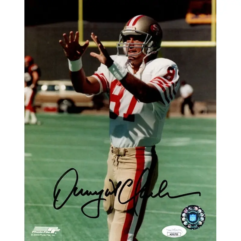 Dwight Clark Autographed San Francisco 49ers (Action) 8x10 Photo - JSA