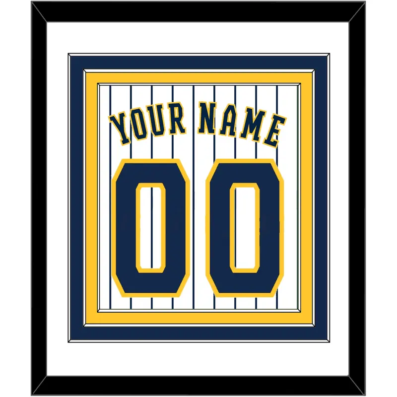 Milwaukee Name & Number - Alternate Pinstripes - Triple Mat 1