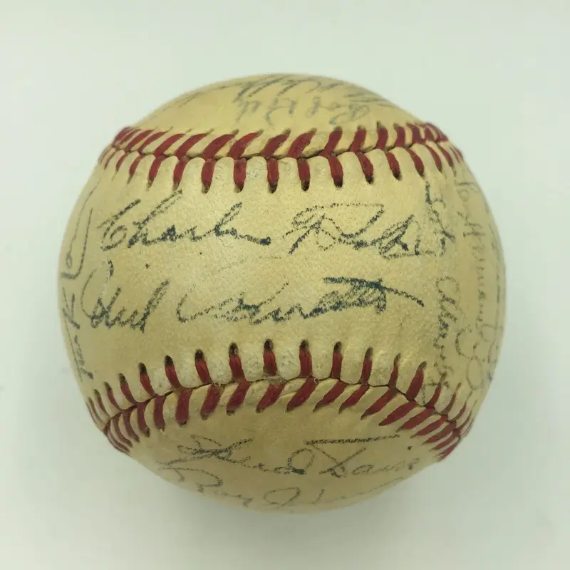 1952 Chicago Cubs Team Signed Official National League Baseball PSA DNA COA