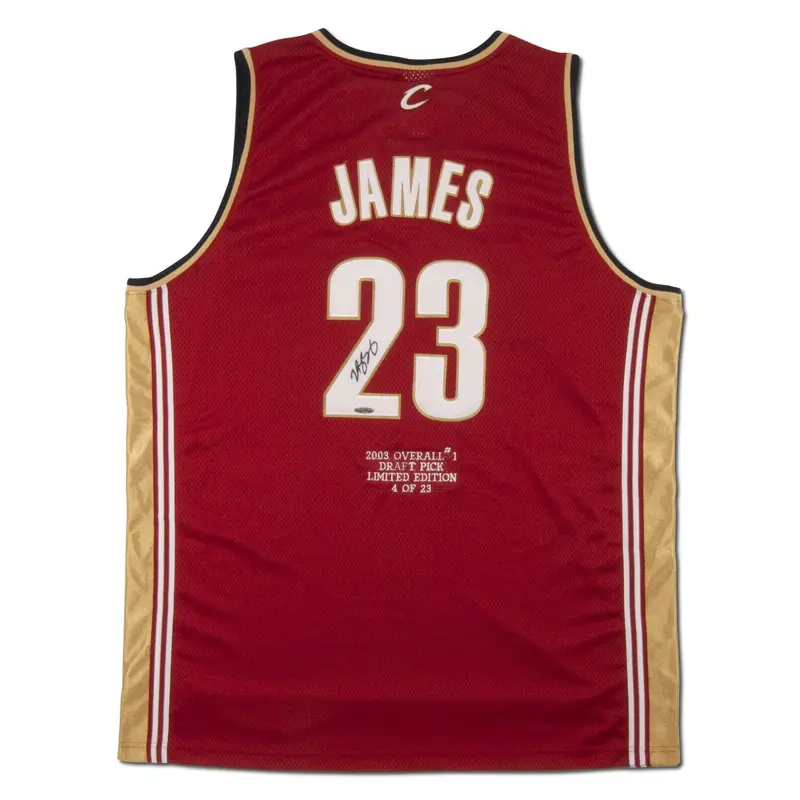 LeBron James Rookie Signed Cleveland Cavaliers Jersey UDA Upper Deck COA #4/23