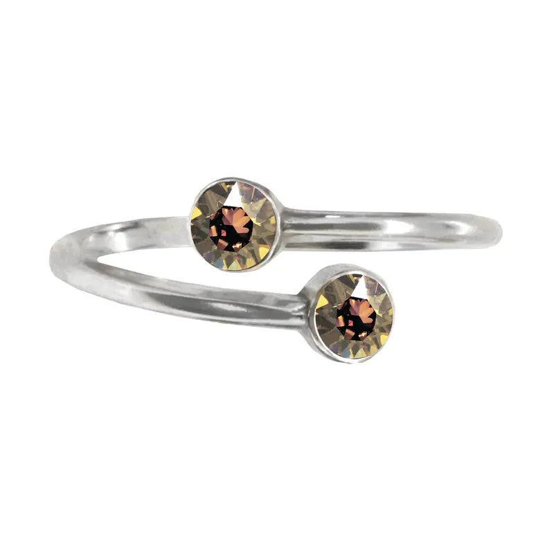 November Birthstone Sterling Silver Ring Wrap
