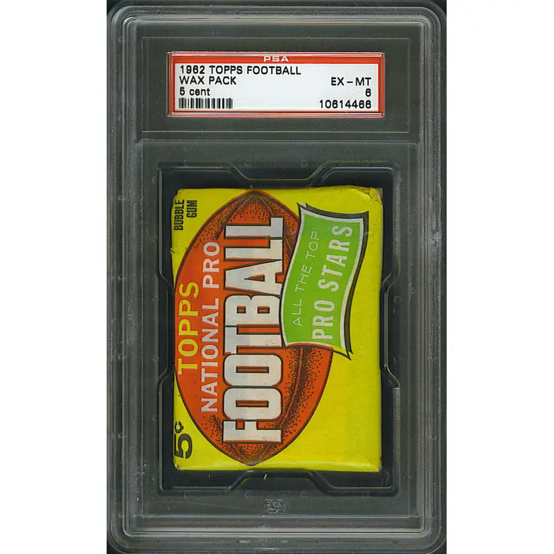 1962 Topps Football Unopened Wax Pack PSA 6