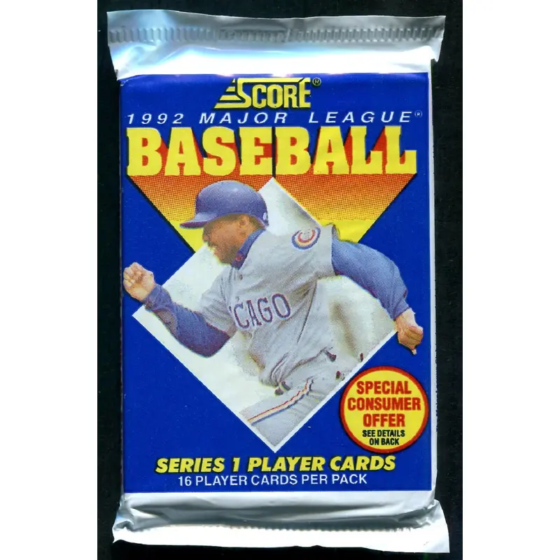 1992 Score Baseball Unopened Series 1 Pack