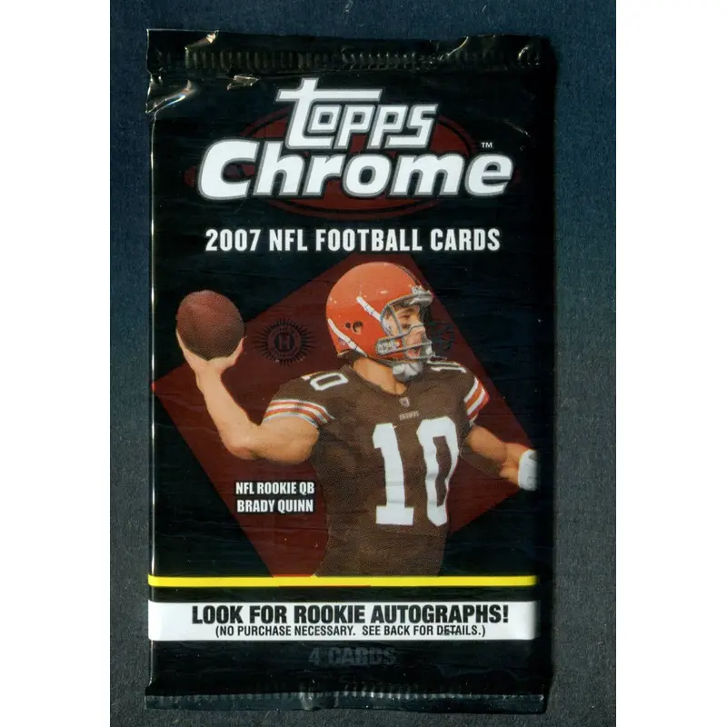 2007 Topps Chrome Football Unopened Pack (Hobby) (4)