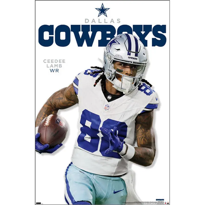 CeeDee Lamb "Trailblazer" Dallas Cowboys NFL Action Poster - Costacos 2024