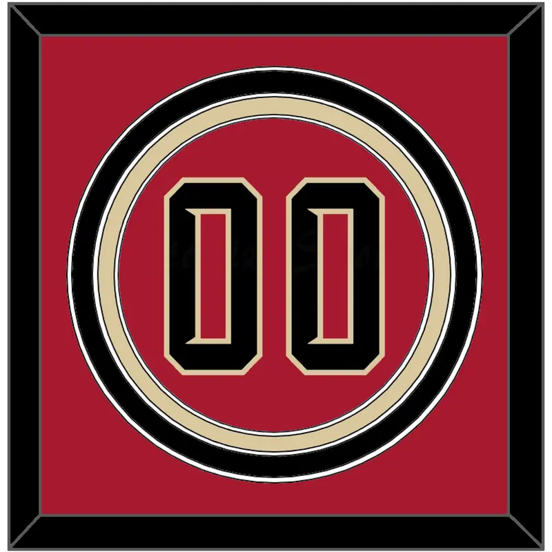 Arizona Number - Alternate Red (2020-2023) - Triple Mat 2