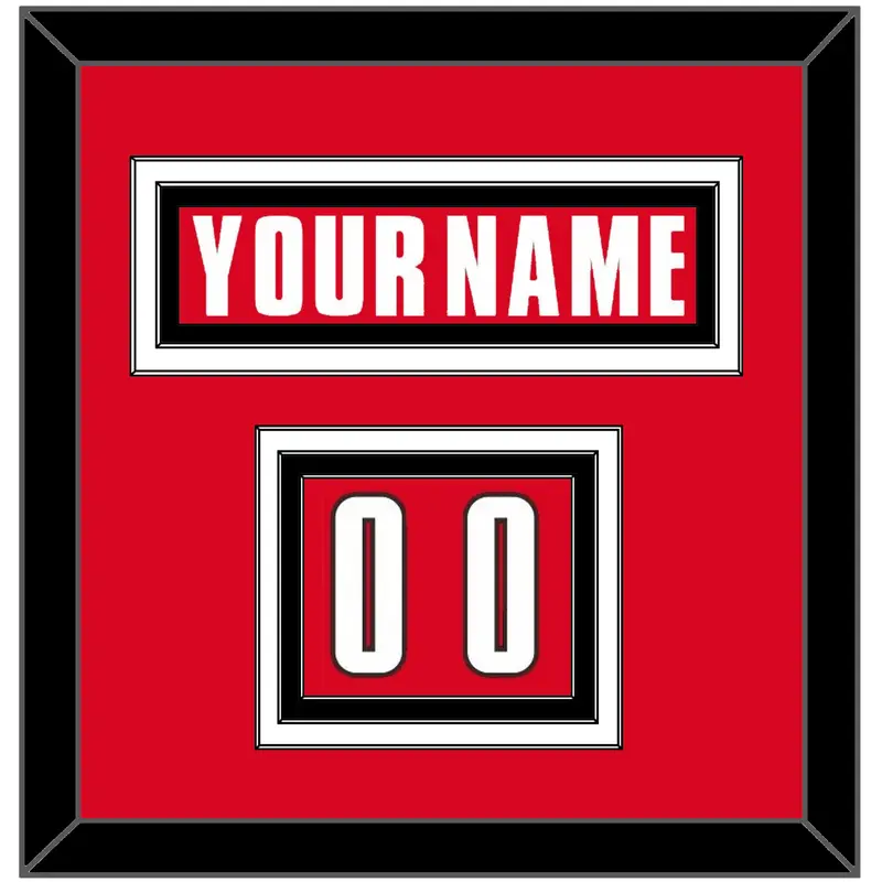 Canada Mens Hockey Nameplate & Number (Shoulder) - 2002 Olympics Road Red - Triple Mat 2