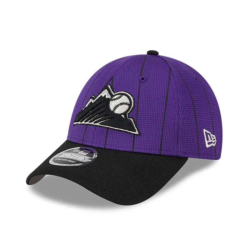 Colorado Rockies MLB Batting Practice Purple 9FORTY Stretch Snap Adjustable Cap