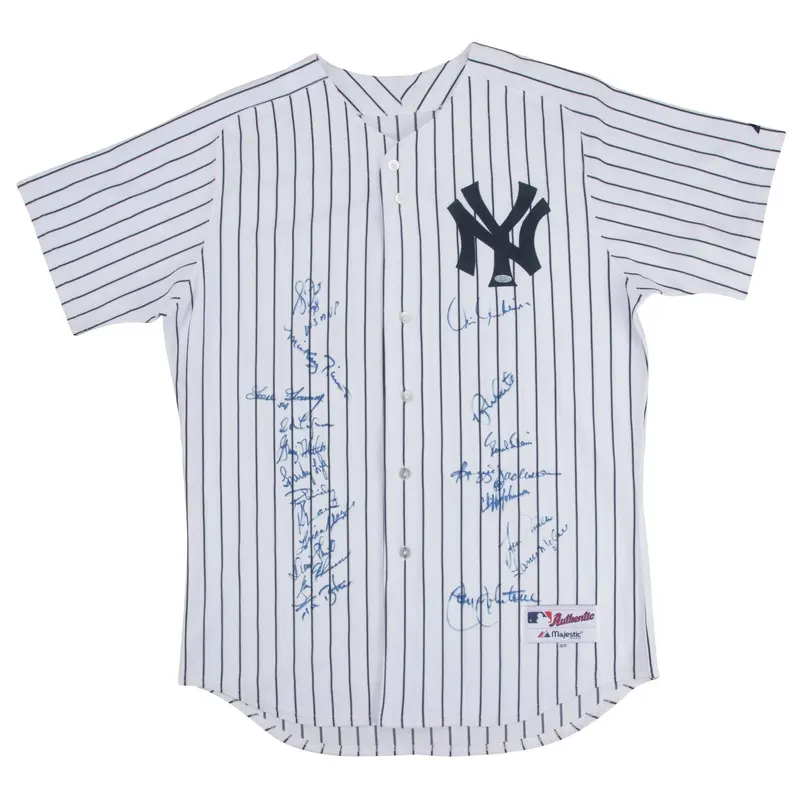 1978 New York Yankees World Series Champs Team Signed Jersey With Steiner COA