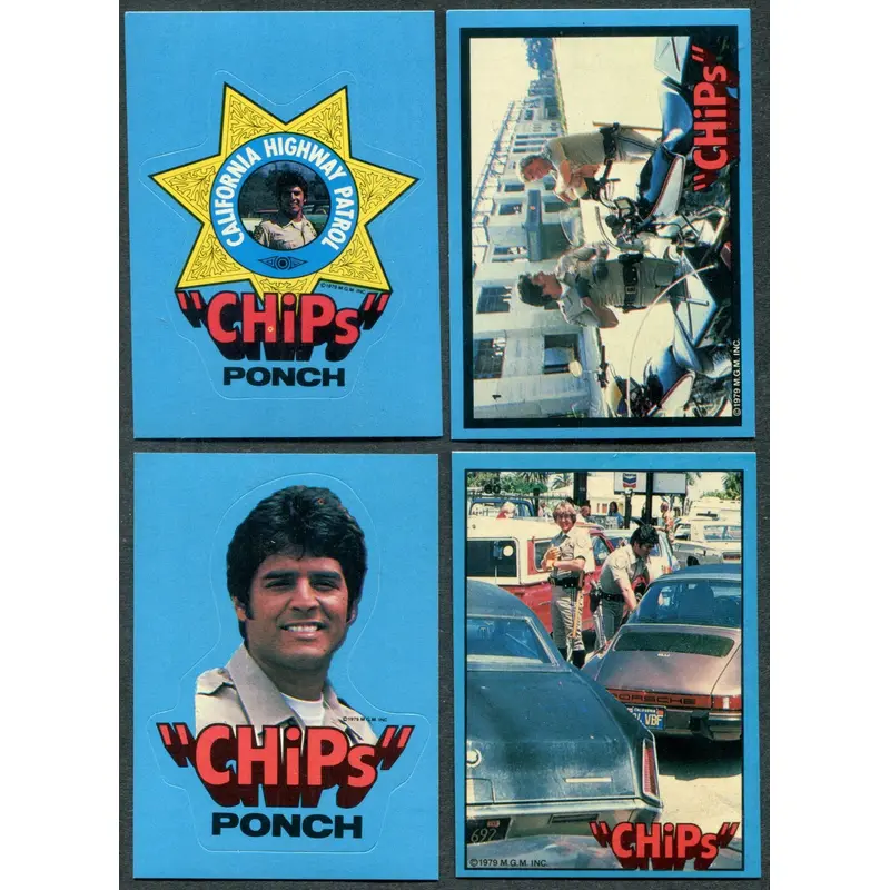 1979 Donruss CHiPs Complete Set (w/ stickers) (60/6) NM/MT