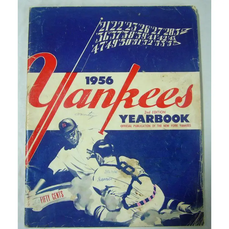 New York Yankees Authentic Official 1956 Program Yearbook