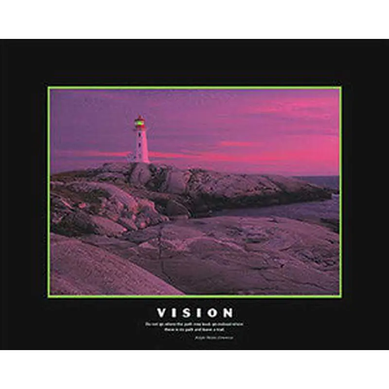 Lighthouse "Vision" Motivational Poster (Emerson Quote) - Eurographics 16x20