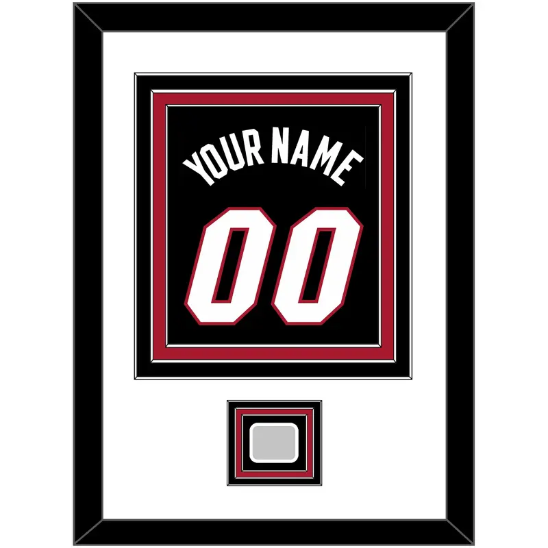 Miami Name & Number With Finals Patch - Road Black (1999-2008) - Triple Mat 1