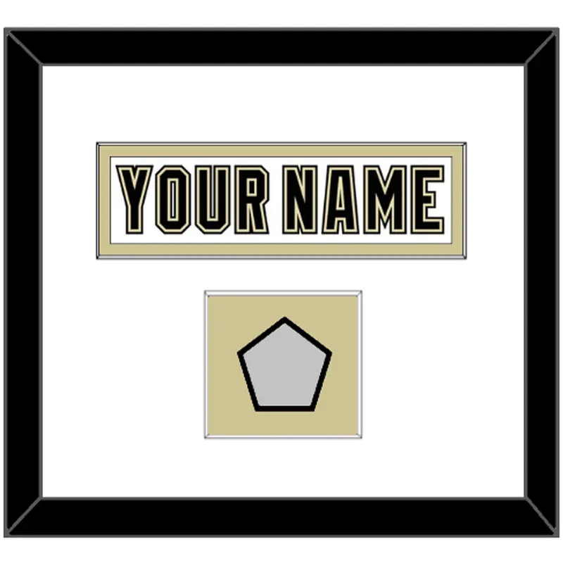 Pittsburgh Nameplate & Stanley Cup Champions Patch - Road White (2007-2016) - Single Mat 1