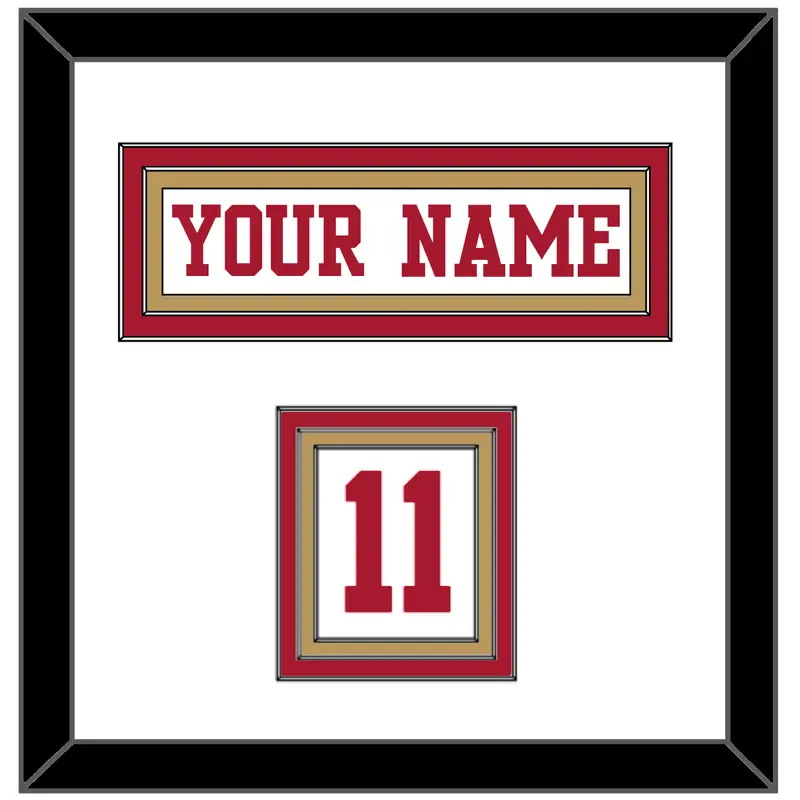 San Francisco Nameplate & Number (Shoulder) - Road White - Triple Mat 1