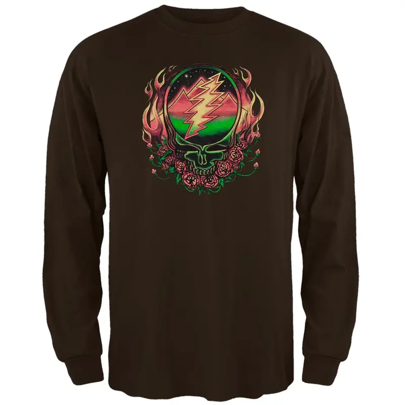 Grateful Dead - Scarlet SYF Brown Adult Long Sleeve T-Shirt
