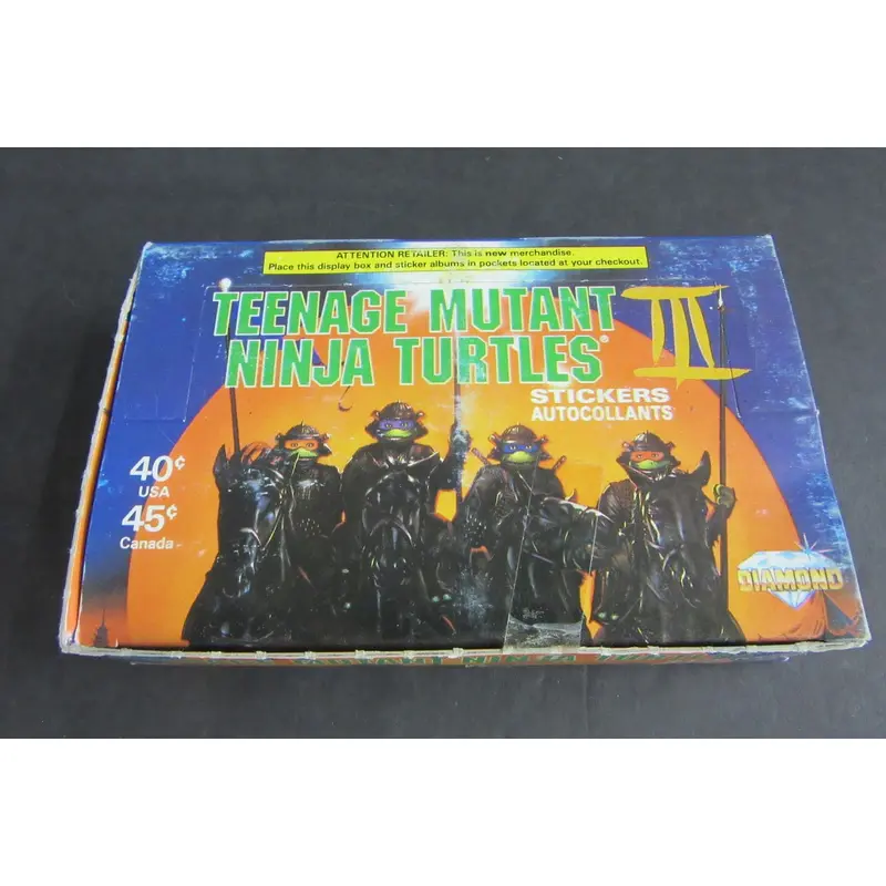 1992 Diamond Teenage Mutant Ninja Turtles Stickers Box