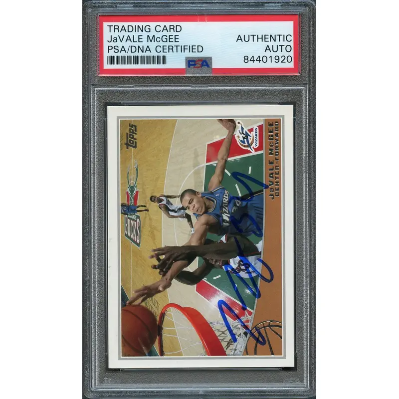 2009 Topps #310 JaVale McGee Signed AUTO PSA Slabbed Wizards