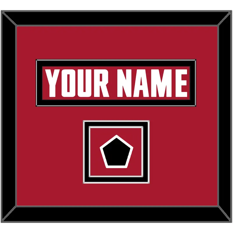 Atlanta Nameplate & Jersey Logo Patch - Alternate Red (2020-2022) - Double Mat 2