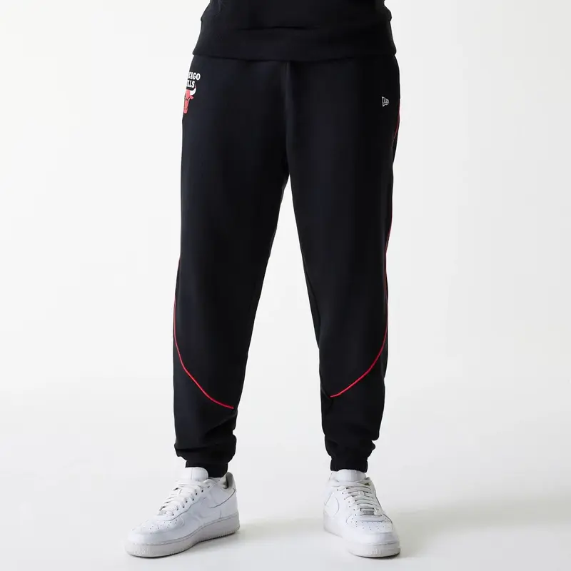 Chicago Bulls NBA Piping Black Joggers
