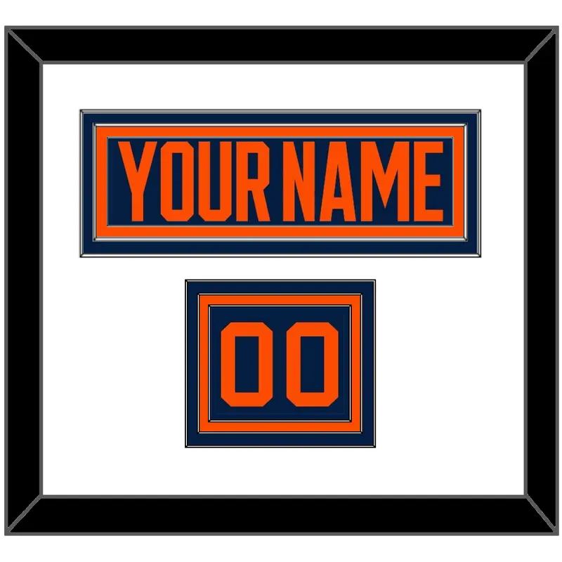 Edmonton Nameplate & Number (Shoulder) - Alternate Blue (2019-2024) - Triple Mat 1