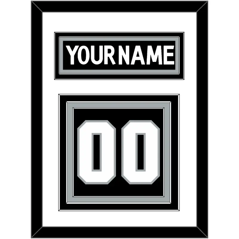 Los Angeles Nameplate & Number (Back) - Home Black (2011-2017) - Triple Mat 1