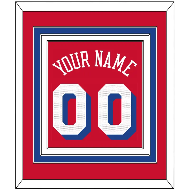 Philadelphia Name & Number - Red Statement - Triple Mat 2