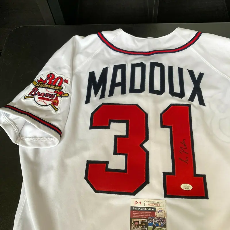 Greg Maddux Signed Authentic 1996 Atlanta Braves Game Model Jersey With JSA COA