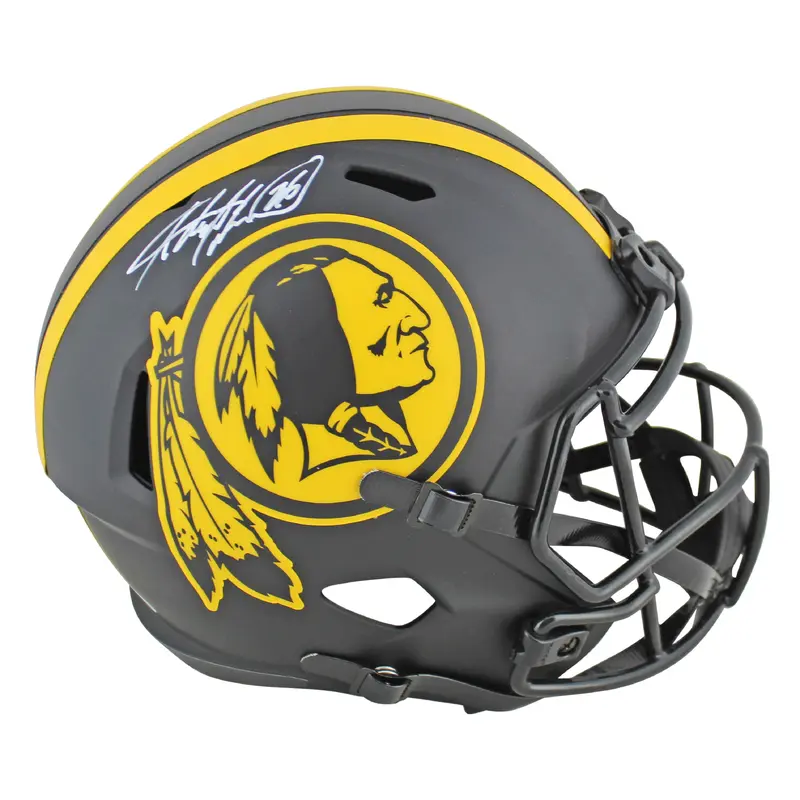 Redskins Adrian Peterson Signed Eclipse Full Size Speed Rep Helmet BAS Witnessed