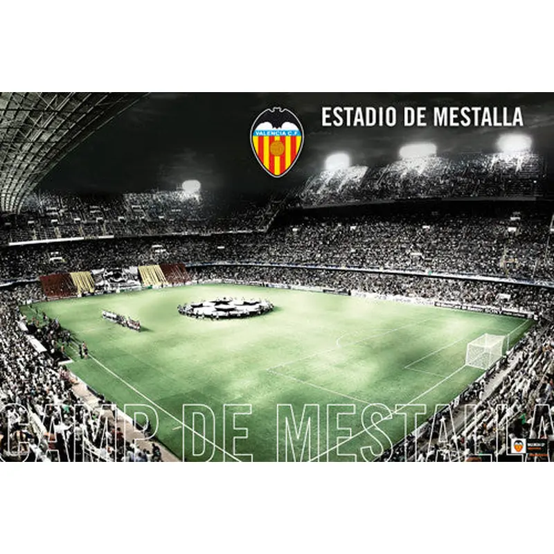 Valencia C.F. Estadio de Mestalla Stadium Game Night Poster - Grupo Erik (Spain)