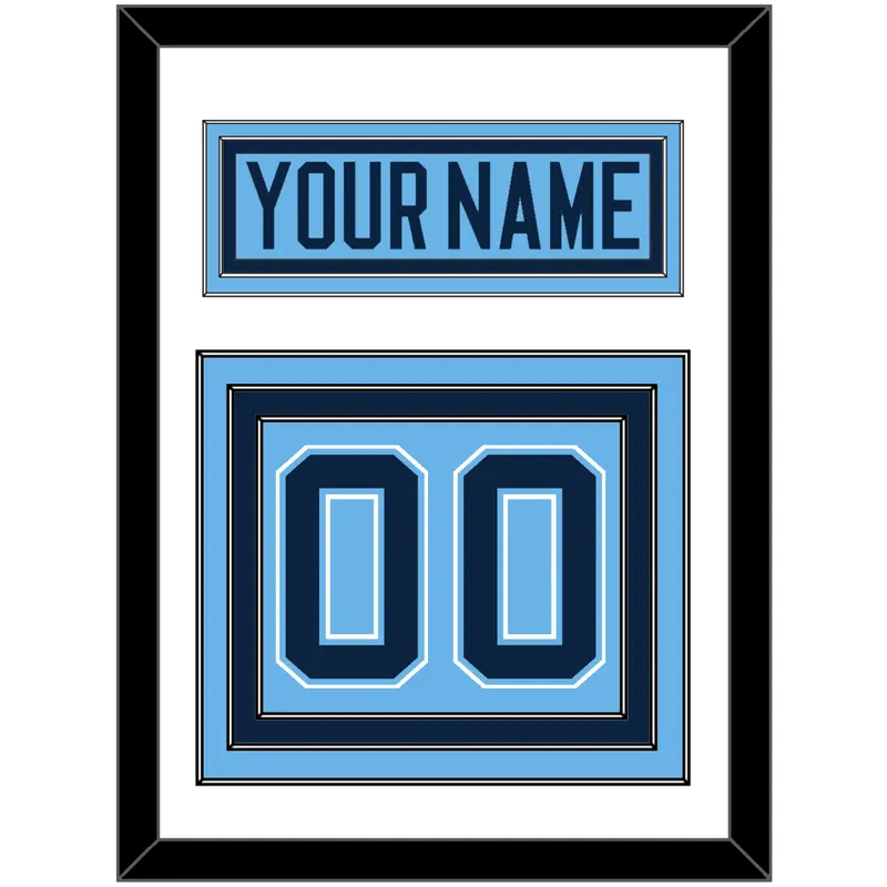 Maine Nameplate & Number (Back) - Alternate Light Blue (2007-2008) - Triple Mat 1