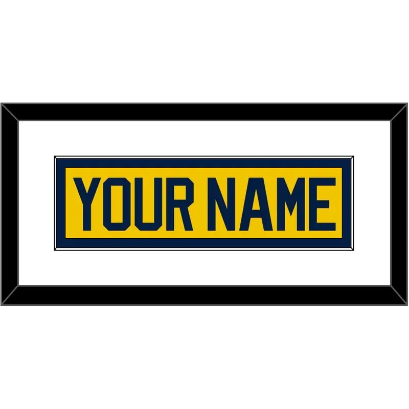 Michigan Hockey Nameplate - Alternate Maize (2021-2023) - Single Mat 1