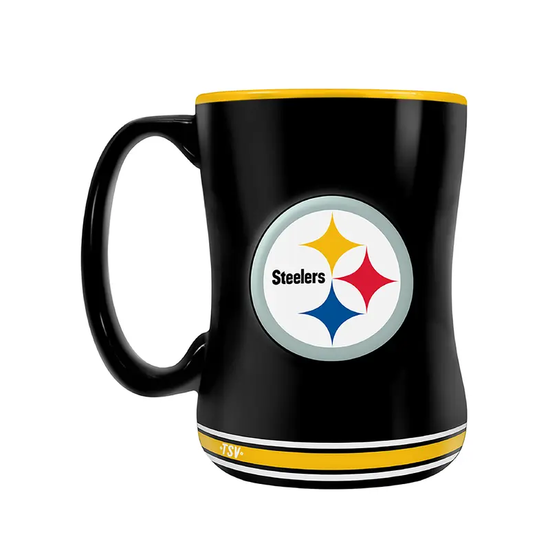 NFL Pittsburgh Steelers Team Crest Sculpted Mug (14 oz)