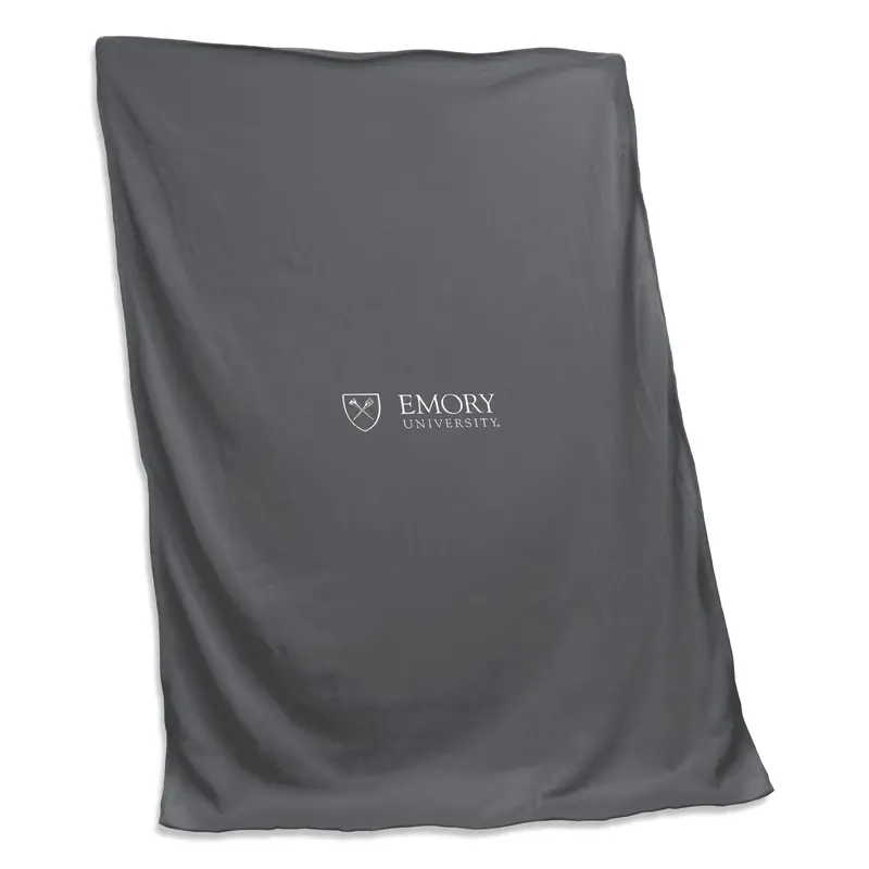 Emory University Charcoal Screened Sweatshirt Blanket