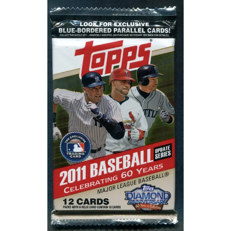 2011 Topps Baseball Update Series Unopened Pack (Retail) (Walmart) (12)