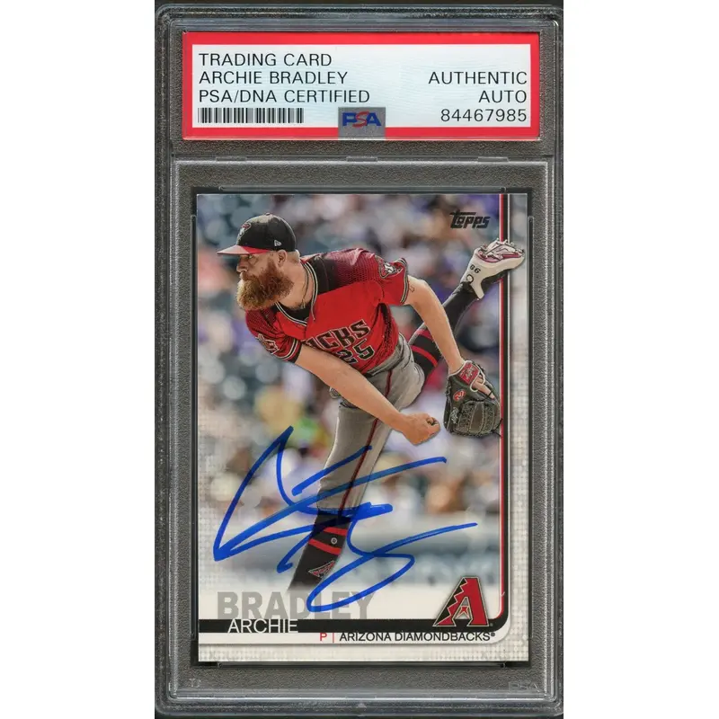 2019 Topps Series 1 #182 Archie Bradley Signed Card PSA Slabbed Auto Dbacks