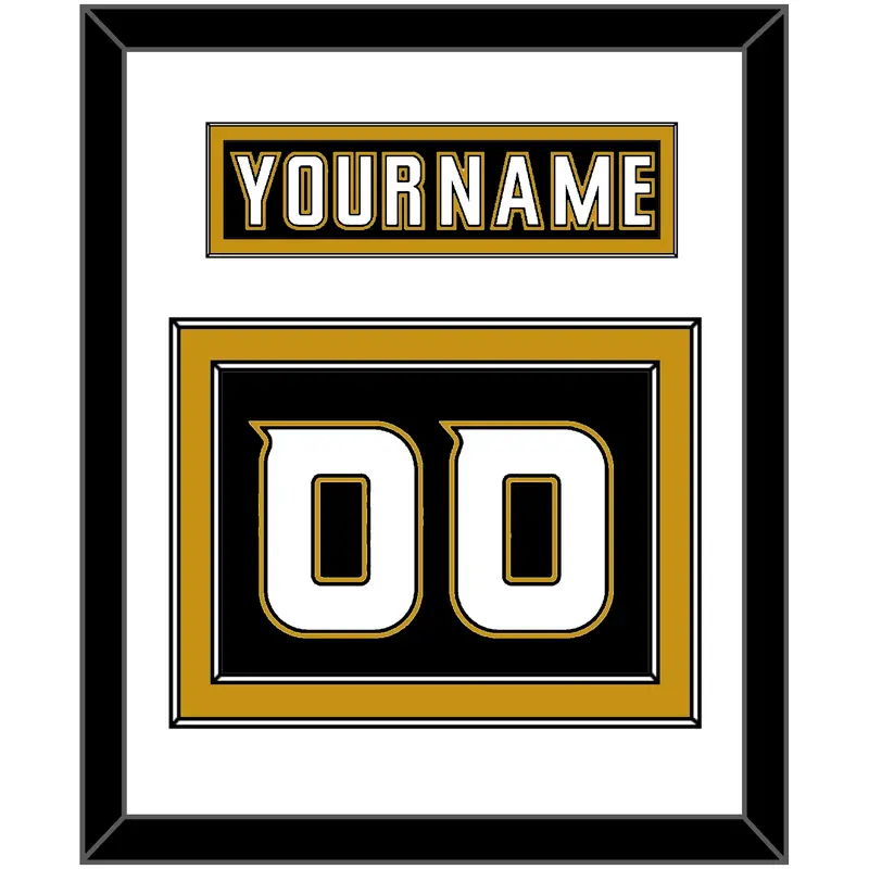 Anaheim Nameplate & Number (Back) - Home Black (2006-2014) - Double Mat 1