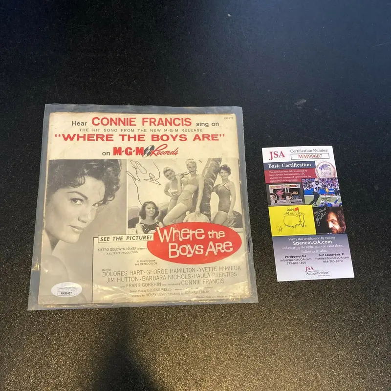 Connie Francis Signed Autographed Vintage LP Record Album JSA COA
