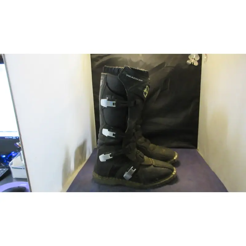 Used Fox Racing Tracker Motorcross Boots Adult Size 8 - Wear & Needs New Buckle