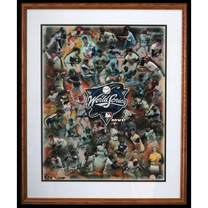 World Series MVP's Signed 22x28 Photo 40 Sigs Derek Jeter Mariano Rivera JSA COA