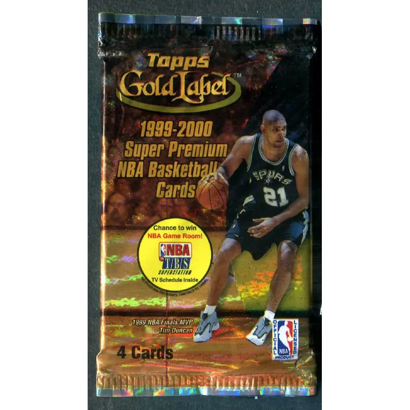 1999/00 Topps Gold Label Basketball Unopened Pack (4)