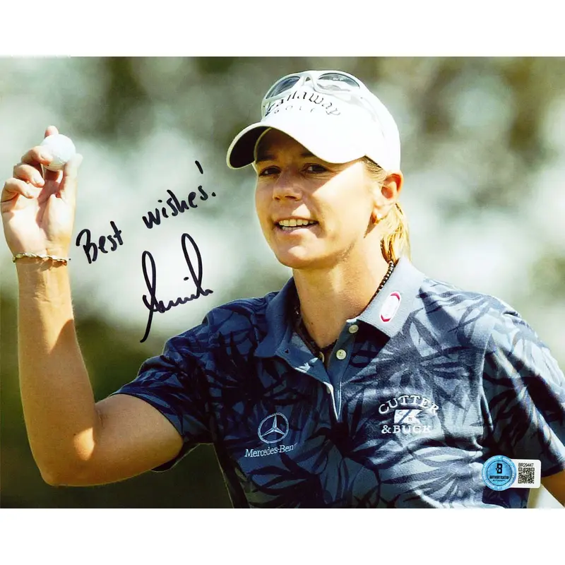 Annika Sorenstam "Best Wishes!" Signed 8x10 Horizontal Photo BAS #BR29447