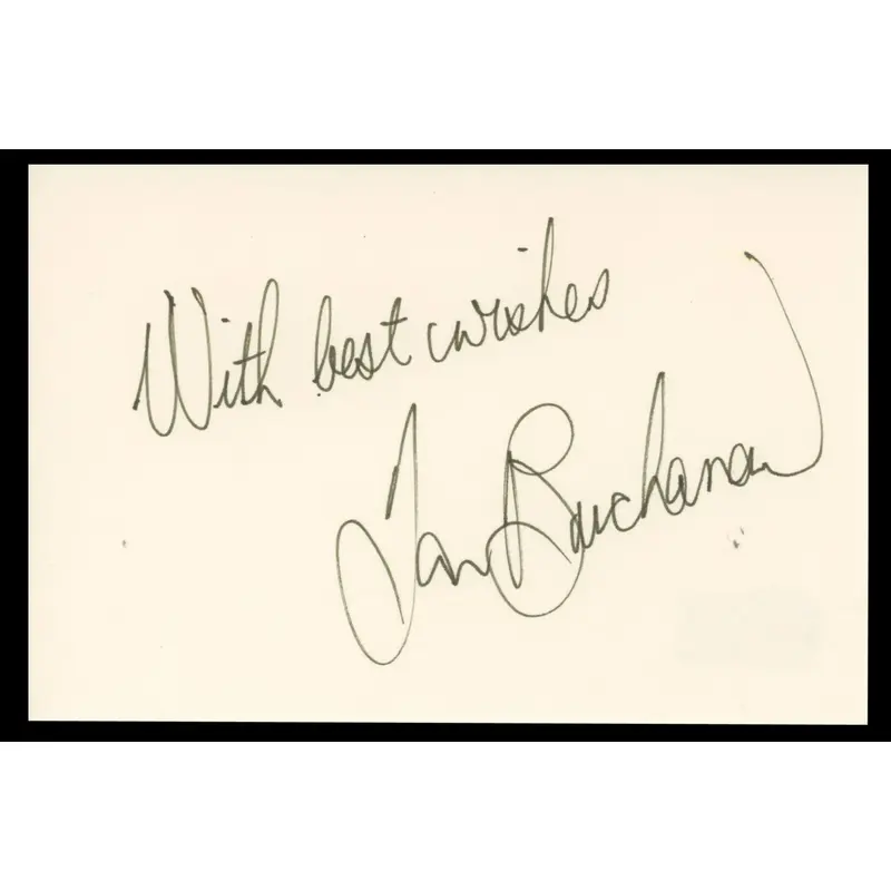 Ian Buchanan General Hospital "Best Wishes" Signed 4x6 Index Card BAS #BT02521