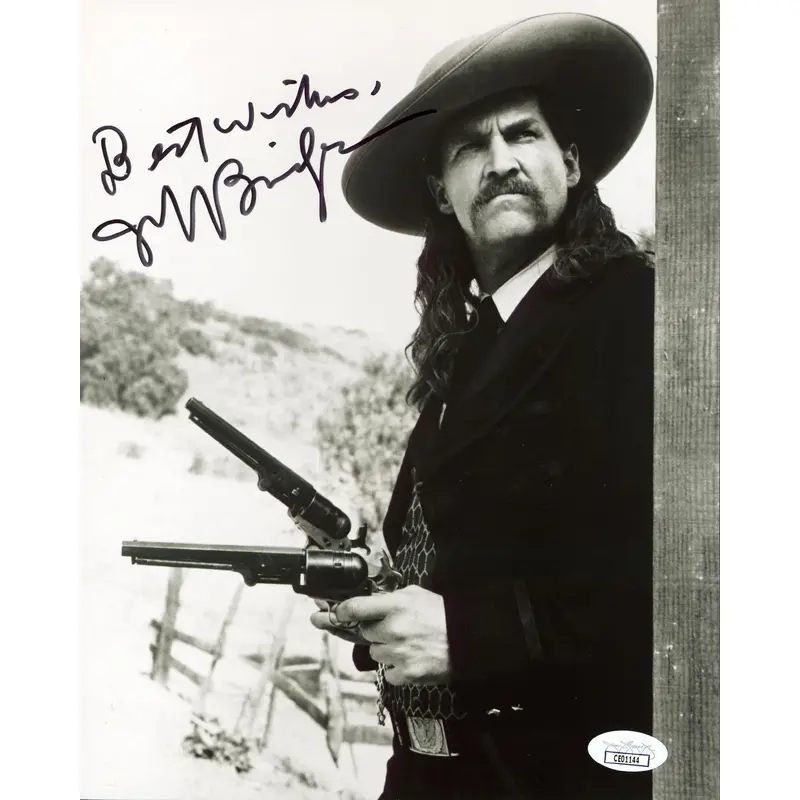 Jeff Bridges Wild Bill "Best Wishes" Authentic Signed 8x10 Photo JSA #CE01144