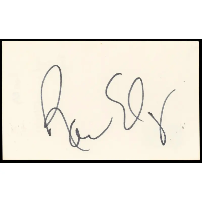 Ron Ely Tarzan Authentic Signed 3x5 Index Card Autographed BAS #BN89183