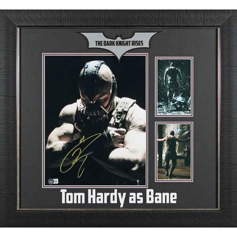 Tom Hardy Batman The Dark Knight Rises Authentic Signed 11x14 Framed Photo BAS